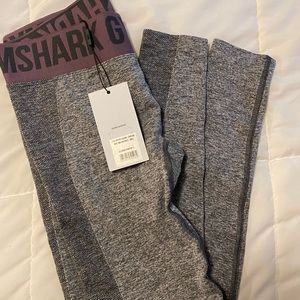 Gymshark Flex low rise Leggings- charcoal/purple